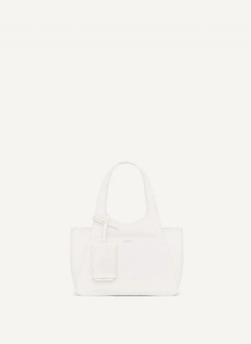 White Women's Dkny The Mini Effortless Tote Bags | 8140CRGBA