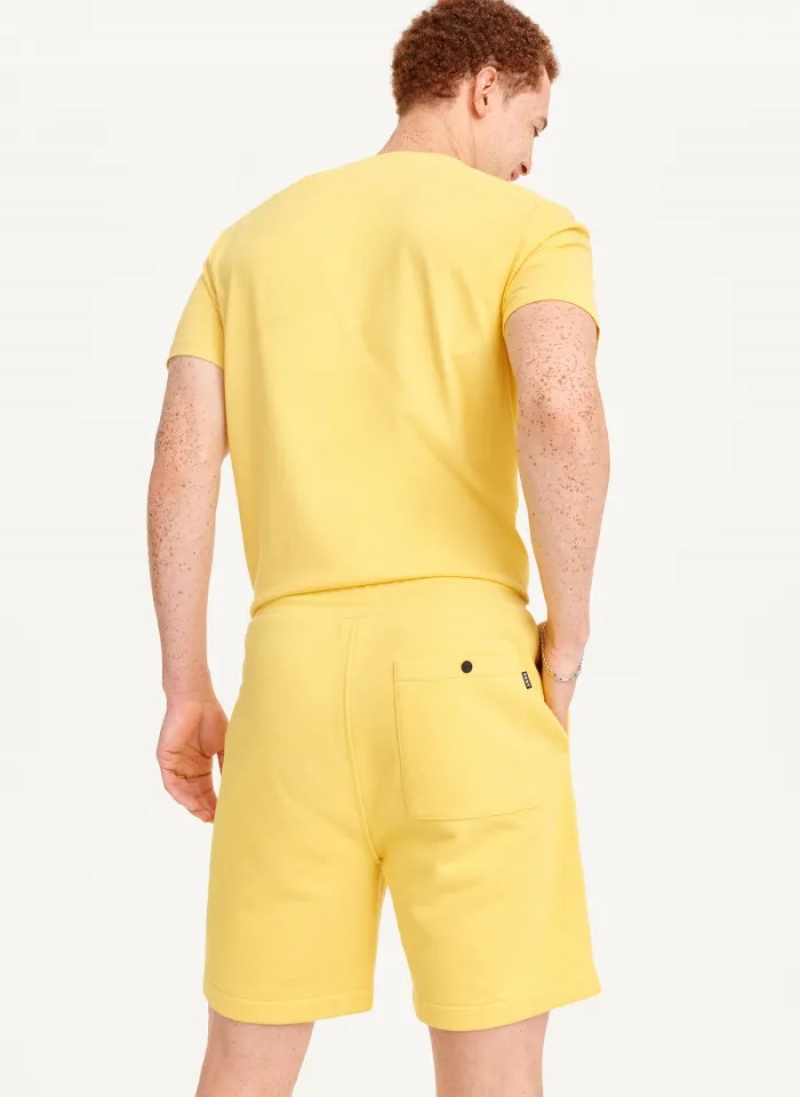 Yellow Men's Dkny French Terry Shorts | 8529EHOVM