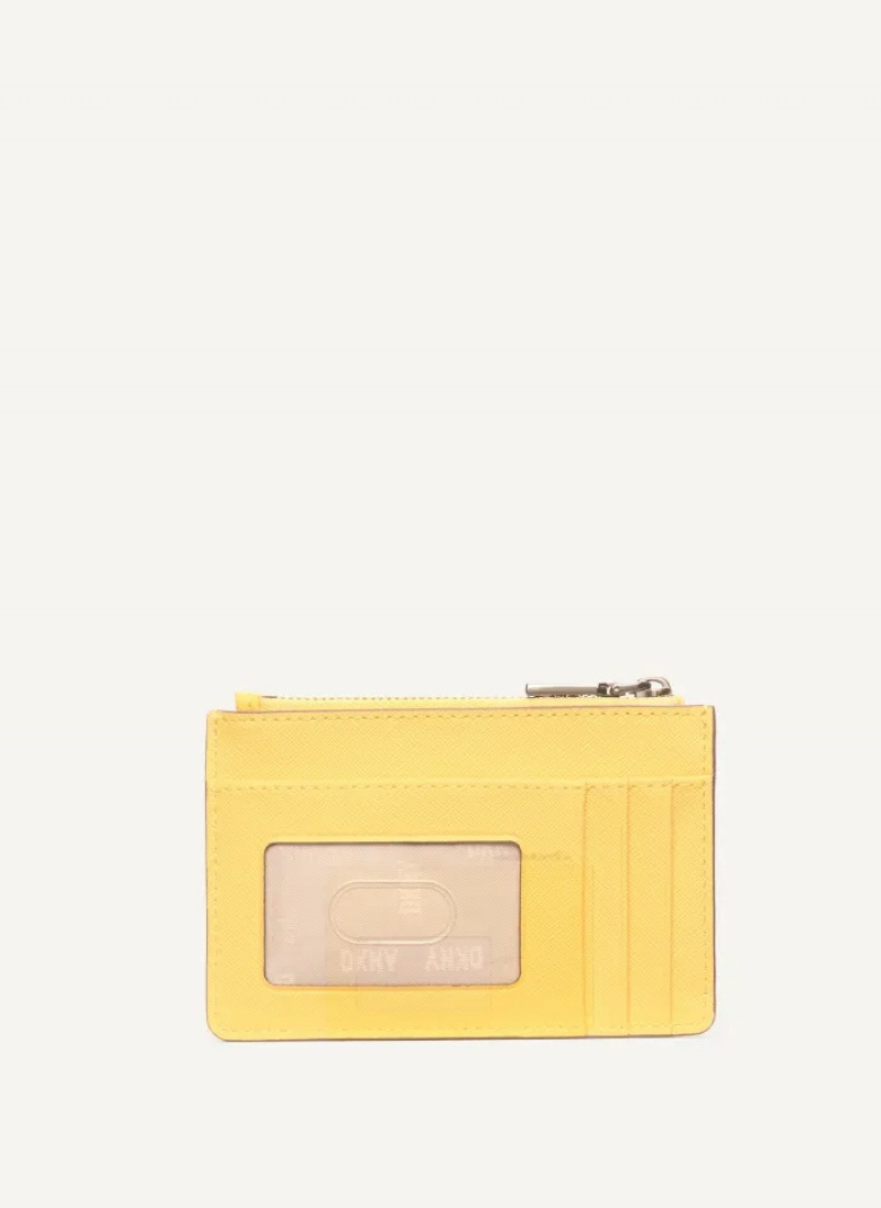 Yellow Women's Dkny Sidney Key Card Case | 2450RWHDJ