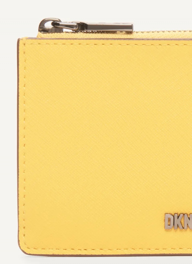 Yellow Women's Dkny Sidney Key Card Case | 2450RWHDJ