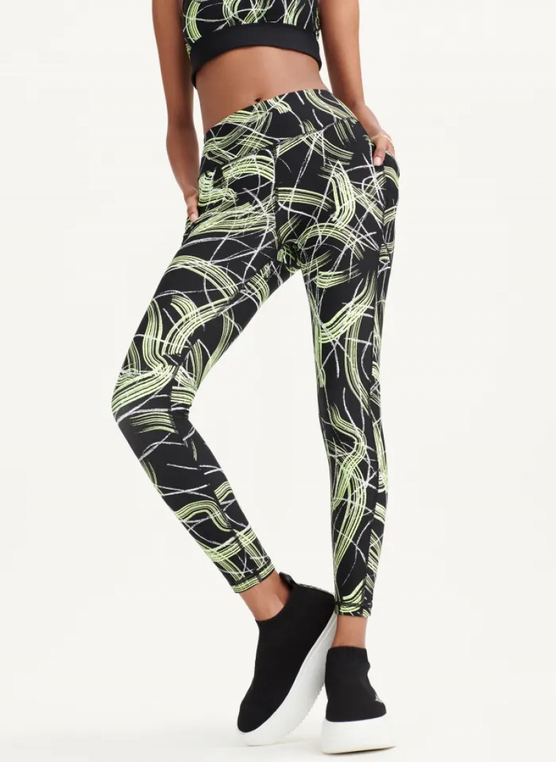 Zest Women's Dkny Electric Shock Print High Waist Leggings | 4307BYEQR